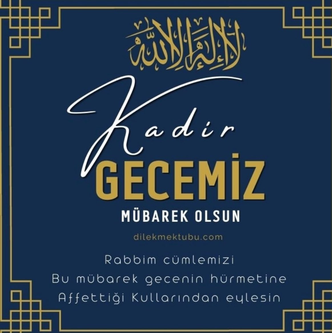 Bin aydan daha hayırlı olan #KadirGecesi'nin Türk milletimize ve tüm İslâm âlemine; sağlık, bereket ve hayırlar getirmesini Cenâb-ı Hak'tan niyâz ederim. Kadir Gecemiz mübarek olsun 🌙