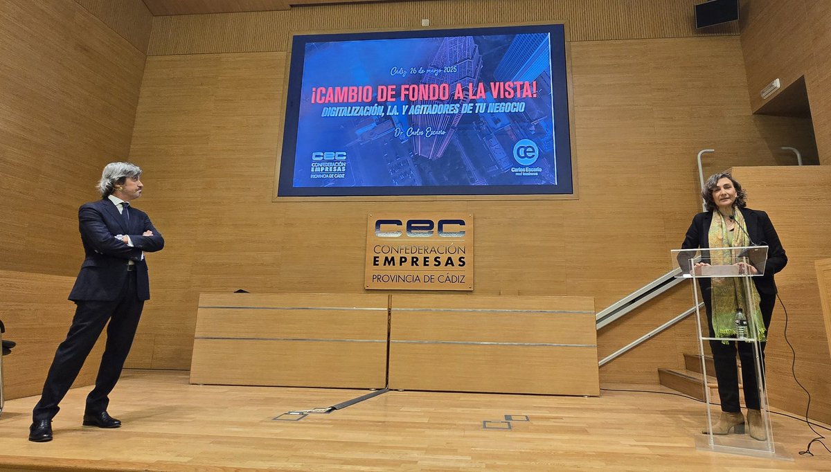 jose andres santos (@jandressantos) on Twitter photo Vamos a coger aire fresco.
¡Cambio de fondo a la vista!
Digitalización, #AI y digitalizados de tu negocio.
Conferencia de <a href="/CarlosEscario/">Carlos Escario</a> Vamos a coger aire fresco.
¡Cambio de fondo a la vista!
Digitalización, #AI y digitalizados de tu negocio.
Conferencia de <a href="/CarlosEscario/">Carlos Escario</a>