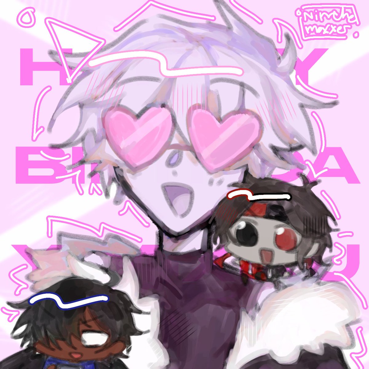 ninthemaxxer's tweet photo. Happy mixi day!! 🎊🎊🎊🎊
#mixikufanart #simplyvrfanart #sortafanart https://t.co/XdNEdJUTYB