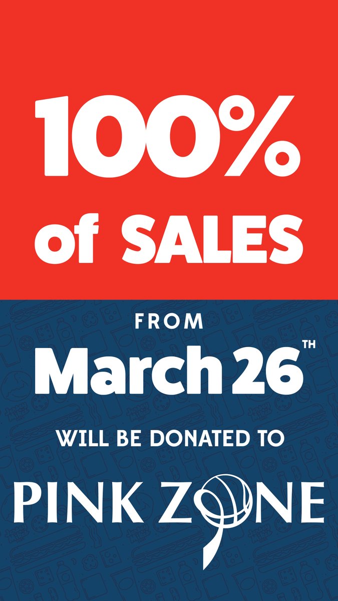 PAPinkZone's tweet photo. Today! Make plans to get a meal at @jerseymikes in Altoona, Lewistown or State College and support Pink Zone in the process! https://t.co/HcuQFS9Kaw