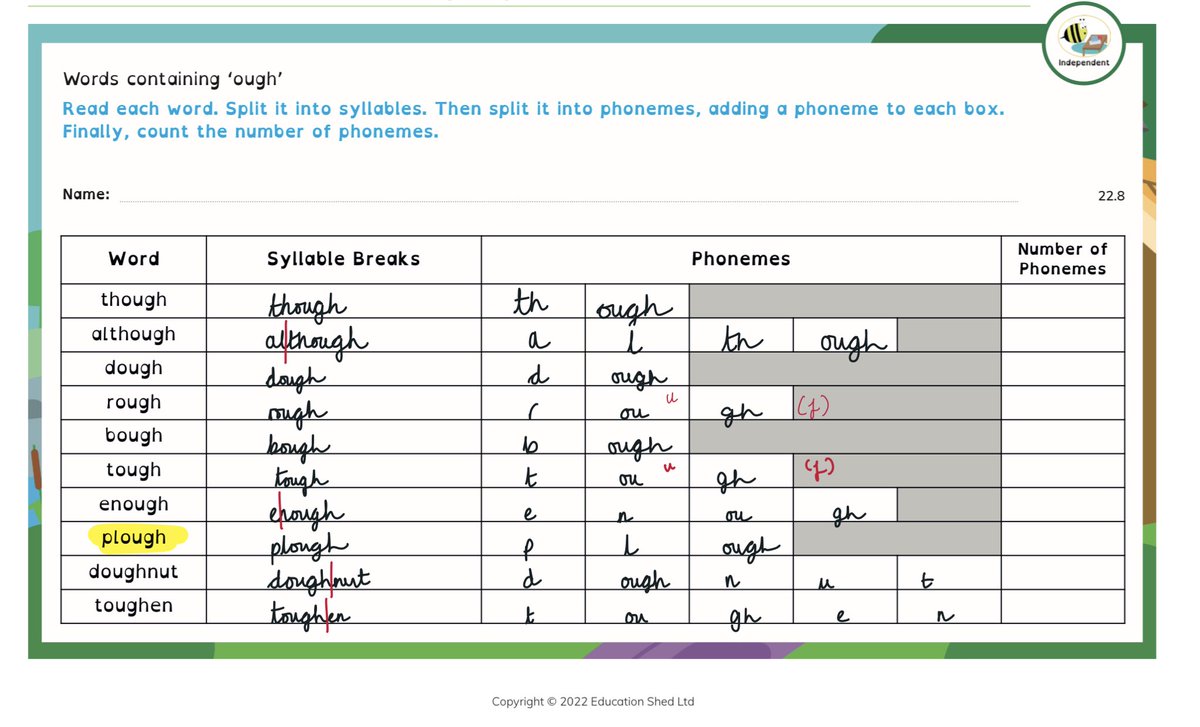 PDA_Y5's tweet image. Practising words with ‘ough’ for spellings this week! 👍🏼😊🌟 #pdaenglish