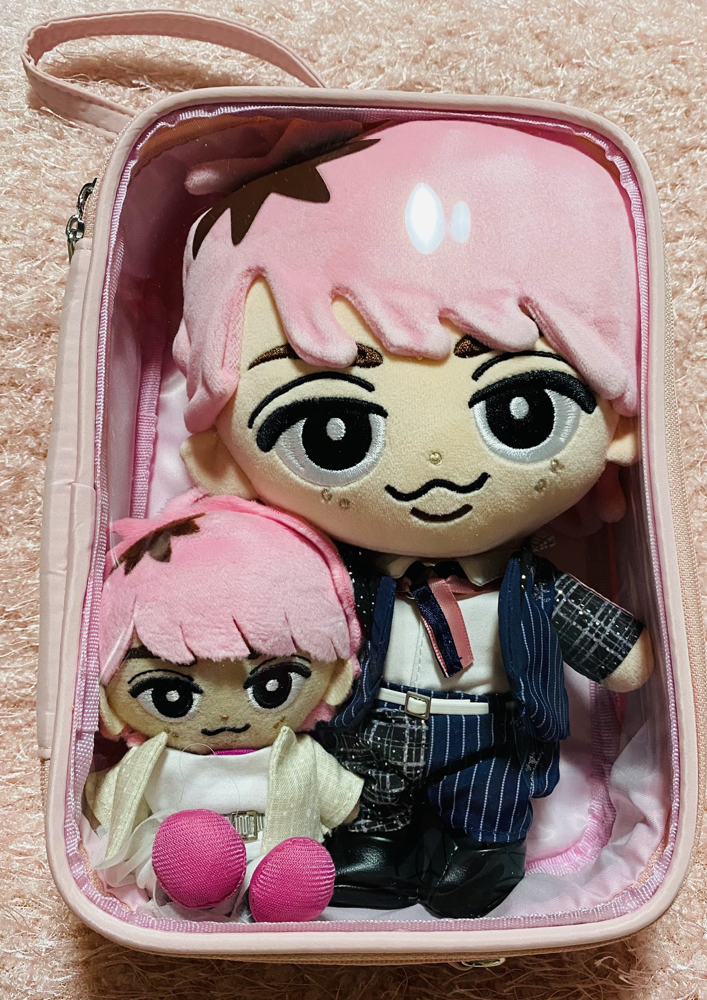 わか✿プロフ一読願　BIGすのチル　お座りポーチ　ピンク　Man わか✿プロフ一読願様専用 BIGすのチル お座りポーチ ピンク