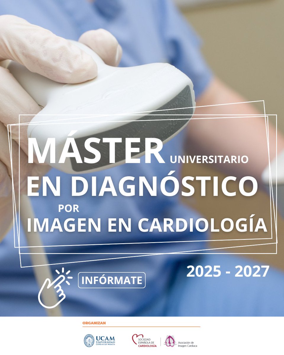 ¿Quieres especializarte en diagnóstico por imagen en cardiología?

🎓 El Máster Universitario en Diagnóstico por la Imagen en Cardiología te ofrece una formación 100 % online, actualizada y de alto nivel, para dominar las principales técnicas de imagen: ecocardiografía,