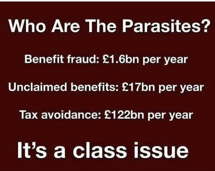 Remember that the ones ripping you off don’t arrive in small boats … they arrive in private jets and Rolls Royce’s and some, like the royal family , live in palaces.