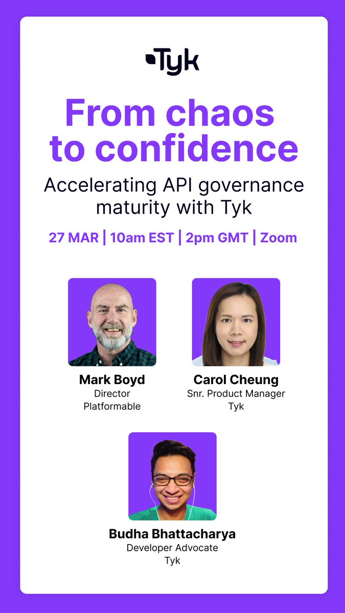 tyk_io's tweet image. The road to AI readiness starts with API governance. But how do you go from chaos to confidence and formulate a strategy that actually works?
Join our API governance webinar tomorrow! 🎟 hubs.la/Q03dsk0M0
#APIGovernance #APIStrategy #SecureAPIs #API #APIManagement