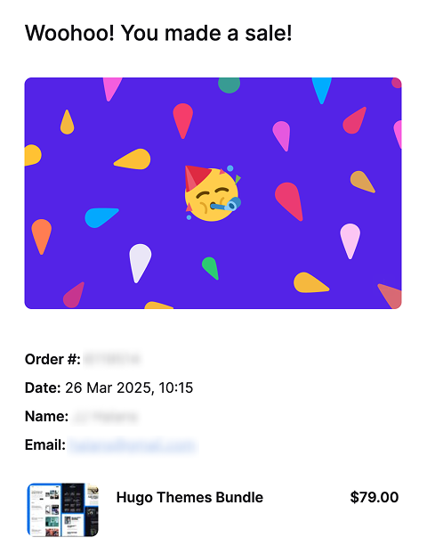 The best way to start the day? A fresh cup of coffee and an email from @lmsqueezy saying, ‘Woohoo! You made a sale!’ ☕💸 More of this, please! 😆