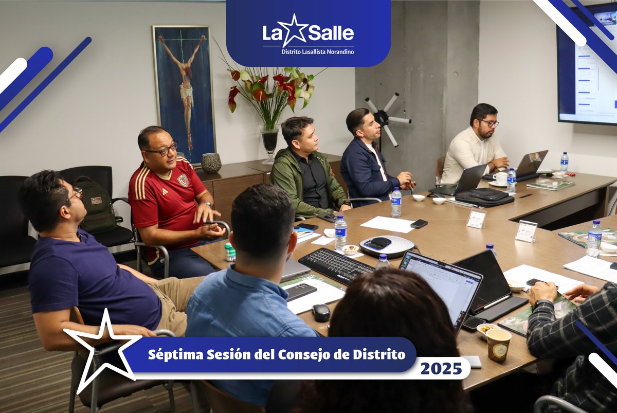 lasalledln_co's tweet photo. En las oficinas del Distrito Lasallista Norandino en Medellín, se llevó a cabo la Séptima Sesión del Consejo de Distrito, un espacio estratégico donde se analizó el estado financiero del DLN y el impacto de sus obras educativas en Venezuela, Ecuador y Colombia. https://t.co/o4qD14j0CA