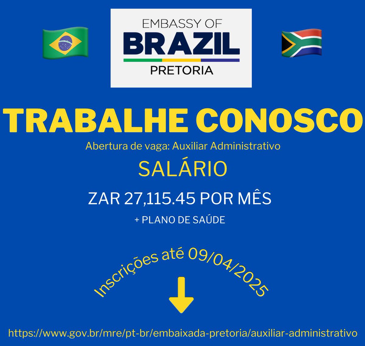Brazilian Embassy in South Africa tweet media