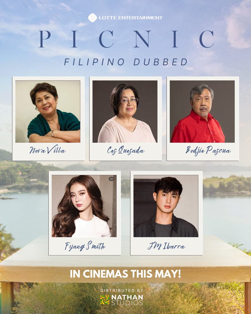 TeamJMpexersOFC's tweet photo. ✈️ WE CAN HEAR YOU CAPTAIN!

First of many more surprises is out! 

NEW MOVIE ALERT! Lotte Entertainment and South Korea’s 2024 Drama Film ‘PICNIC’ will be tagalized and dubbed by Ms. Nova Villa, Ms. Ces Quesada and Mr. Bodjie Pascua together with PBB Gen 11 housemate JM Ibarra and Big Winner, Fyang Smith! 

Distributed by Nathan Studios, #PicnicPH will premiere this May in cinemas nationwide. #NathanStudios

https://t.co/D3UXyjf2Gz

#JMIbarra