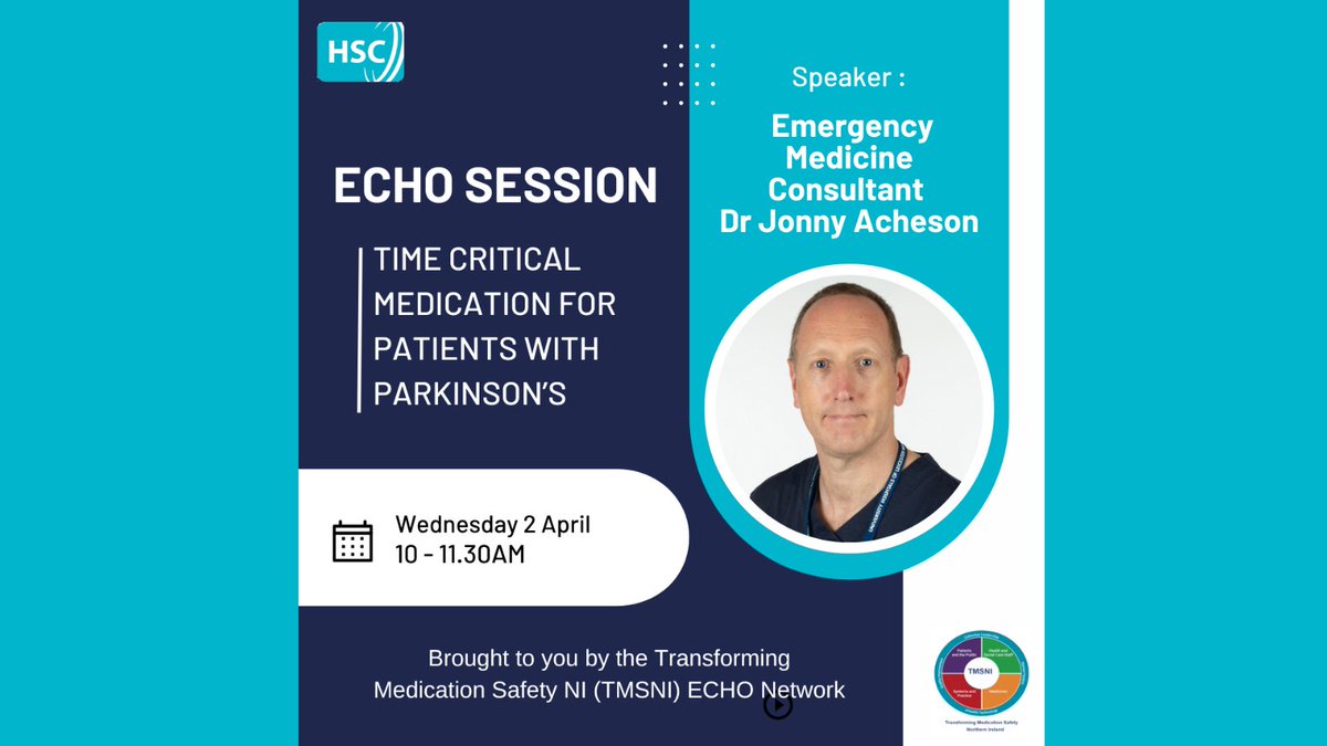 Parkinson’s Disease medication is time critical medication.
Join us to discuss this very important topic with Dr Jonny Acheson, Emergency Medicine doctor University Hospitals of Leicester NHS Trust who was diagnosed with Parkinson’s in 2016. #Parkinsons 
Sign up info here -