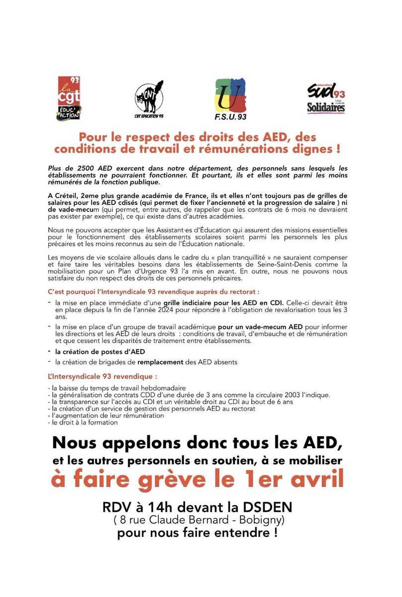 Mobilisation de l’IS éduc 93
