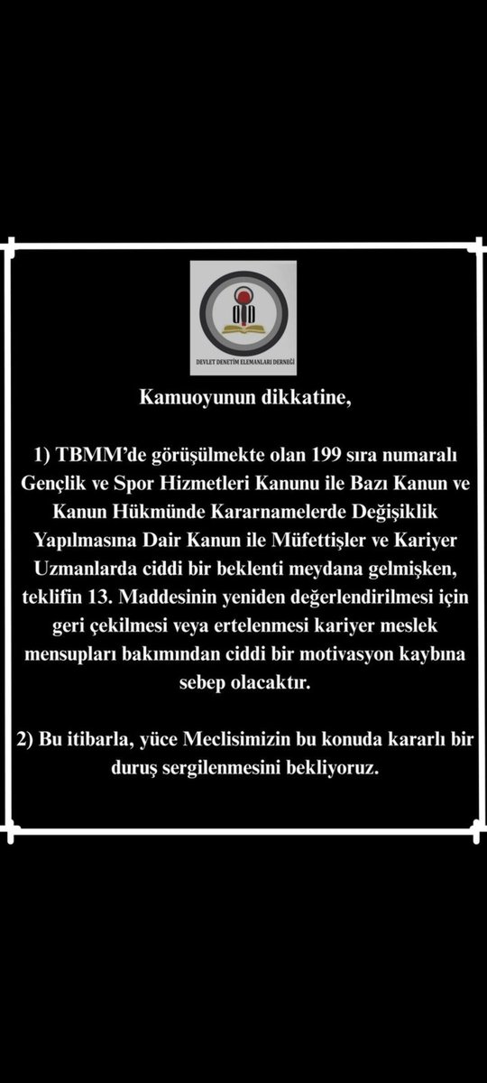 hakansolmaz06's tweet photo. Kamu müfettişleri özlük haklarında iyileştirme bekliyor. @ilhan_hatipoglu  @avabdullahguler @HMBakanligi @memetsimsek @_cevdetyilmaz #kararlıduruşbekliyoruz https://t.co/30DckMpyNW