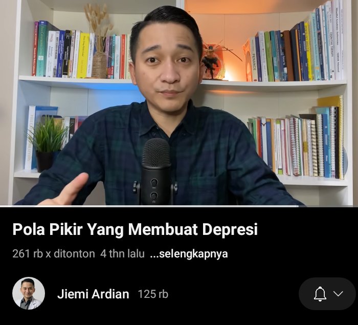 Berlalu_Lalang's tweet photo. "Depresi itu pembohong paling besar dalam pikiran kita." 

Sangat setuju sekali, mengingat pertama kali didiagnosa depresi saya merasa dunia runtuh, jadi orang paling ga beruntung di muka bumi, pokoknya sisa-sisa daur ulang yg ga bisa menghasilkan apa-apa lagi. https://t.co/gYB6RnKO0b