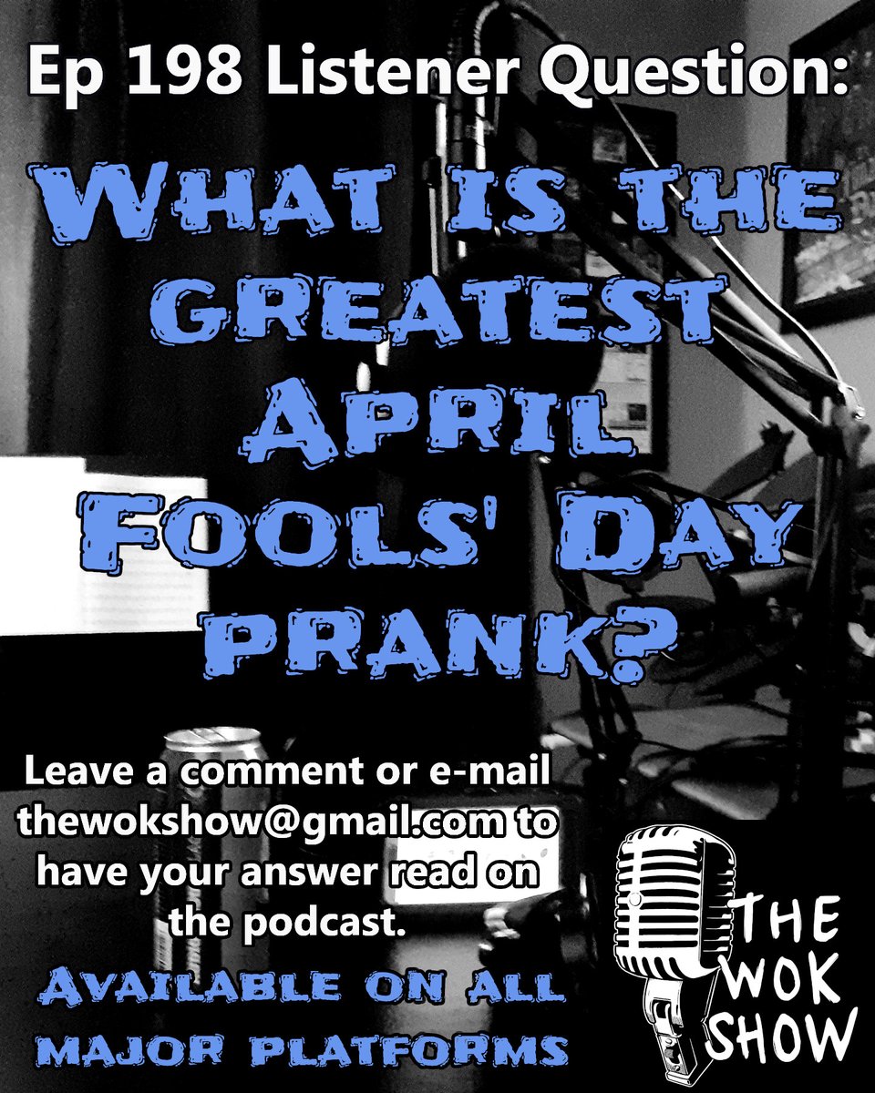 thewokshow's tweet image. Keep it legal, though. I'll read your answers on Episode 198 of The Wok Show. #listenerquestion #listenerparticipation #thewokshow