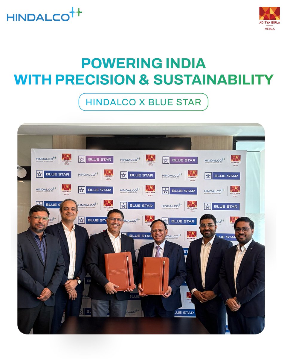 Hindalco and Blue Star have joined forces to indigenise high-precision copper tubes, reducing import dependency and driving energy-efficient innovation in India’s HVAC&amp;R industry. 

Together, we are shaping a self-reliant and sustainable future. 

#EngineeringBetterFutures