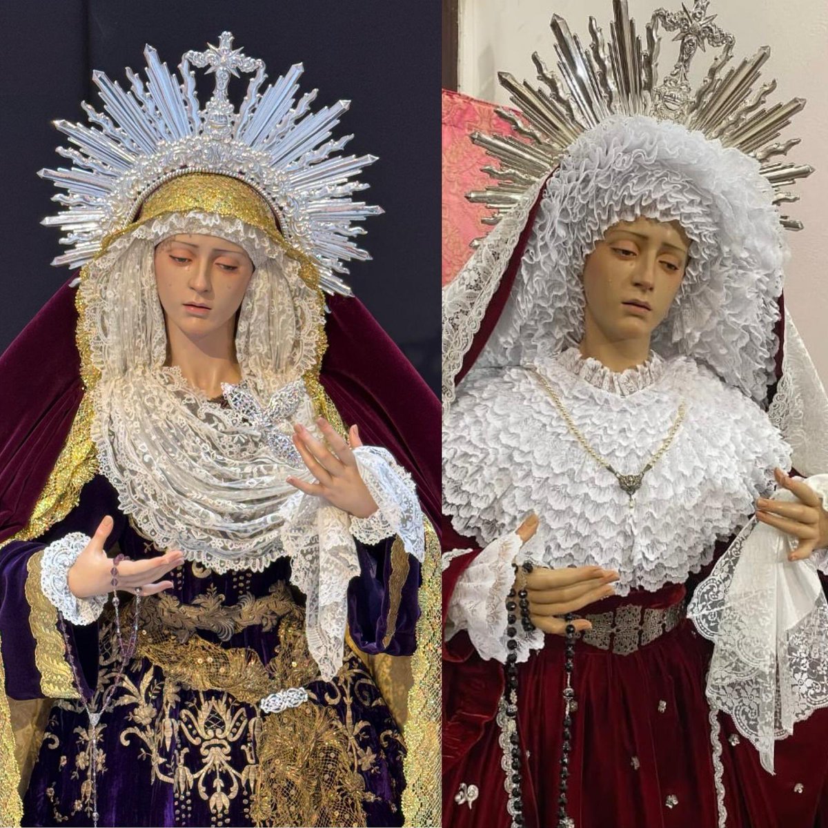 Qué pena ver a la Virgen tan desfavorablemente vestida, sin el esplendor que merece. Nada que ver con la elegancia y el buen gusto que luce ataviada por las maravillosas manos de mi <a href="/DavidToroRios/">David Toro</a> .
