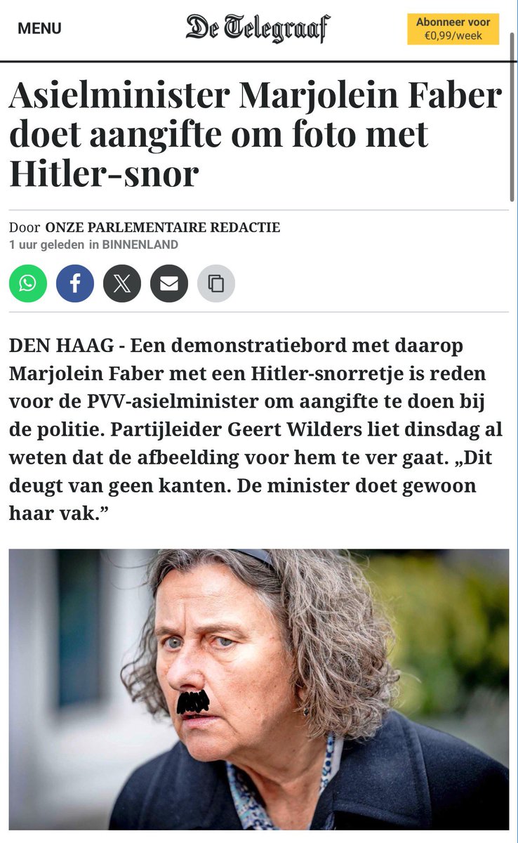 Minister Faber is net zo’n clown als Charlie Chaplin