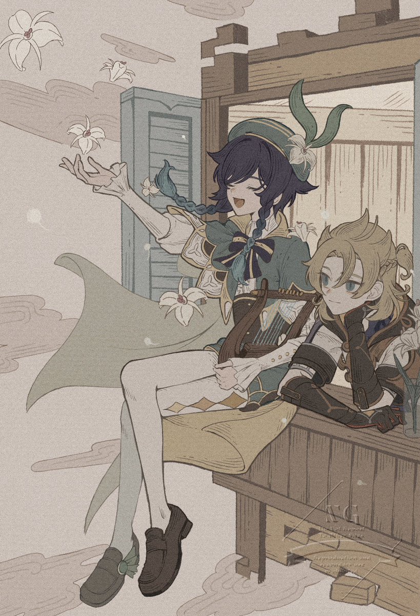 r0us0ku's tweet photo. #Venti
#Albedo

まどろみ https://t.co/rNhuKMot09