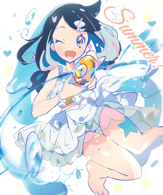 #上手いとか下手とかそういうのは関係なく自分が気に入っている絵 水着のリコと海で遊びたくて