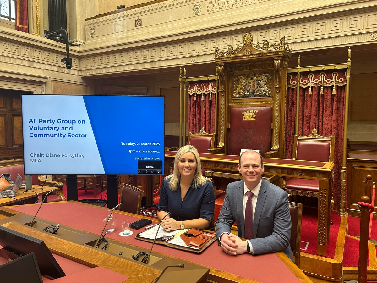 NICVA (@nicva) on Twitter photo Yesterday’s APG on the Voluntary & Community Sector met at Parliament Buildings, bringing together VCS orgs & MLAs.
<a href="/celinemcs/">Celine McStravick</a> highlighted key sector challenges, <a href="/Lindsay_WCVA/">Dr Lindsay.Cordery-Bruce</a> shared insights on core funding from Wales & <a href="/gordonlyons1/">Gordon Lyons MLA</a> announced support for orgs. Yesterday’s APG on the Voluntary & Community Sector met at Parliament Buildings, bringing together VCS orgs & MLAs.
<a href="/celinemcs/">Celine McStravick</a> highlighted key sector challenges, <a href="/Lindsay_WCVA/">Dr Lindsay.Cordery-Bruce</a> shared insights on core funding from Wales & <a href="/gordonlyons1/">Gordon Lyons MLA</a> announced support for orgs.