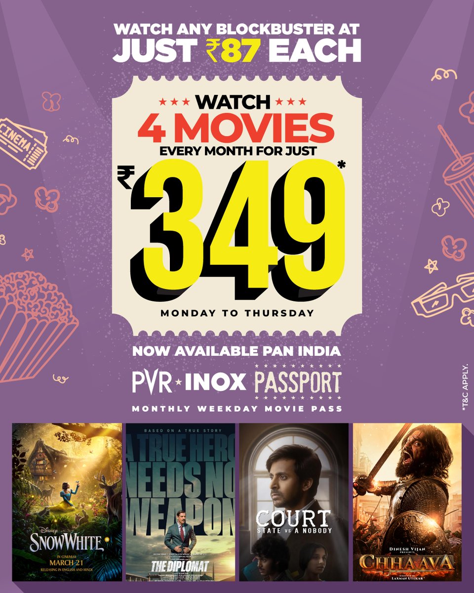 Why watch just one when you can watch four? 🎬🔥 Grab your PVR INOX ...