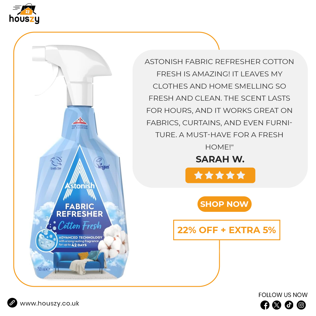Houszy_'s tweet photo. Happy Customer, Fresh Home! 
Real reviews from real customers!  Sarah W. is loving Astonish Fabric Refresher Cotton Fresh
🛒 Shop now 
https://t.co/wrl6wfbMYy

#HappyCustomer #RealReviews #FreshnessThatLasts #AstonishFabricRefresher #CottonFresh https://t.co/hEHQH56Bk6
