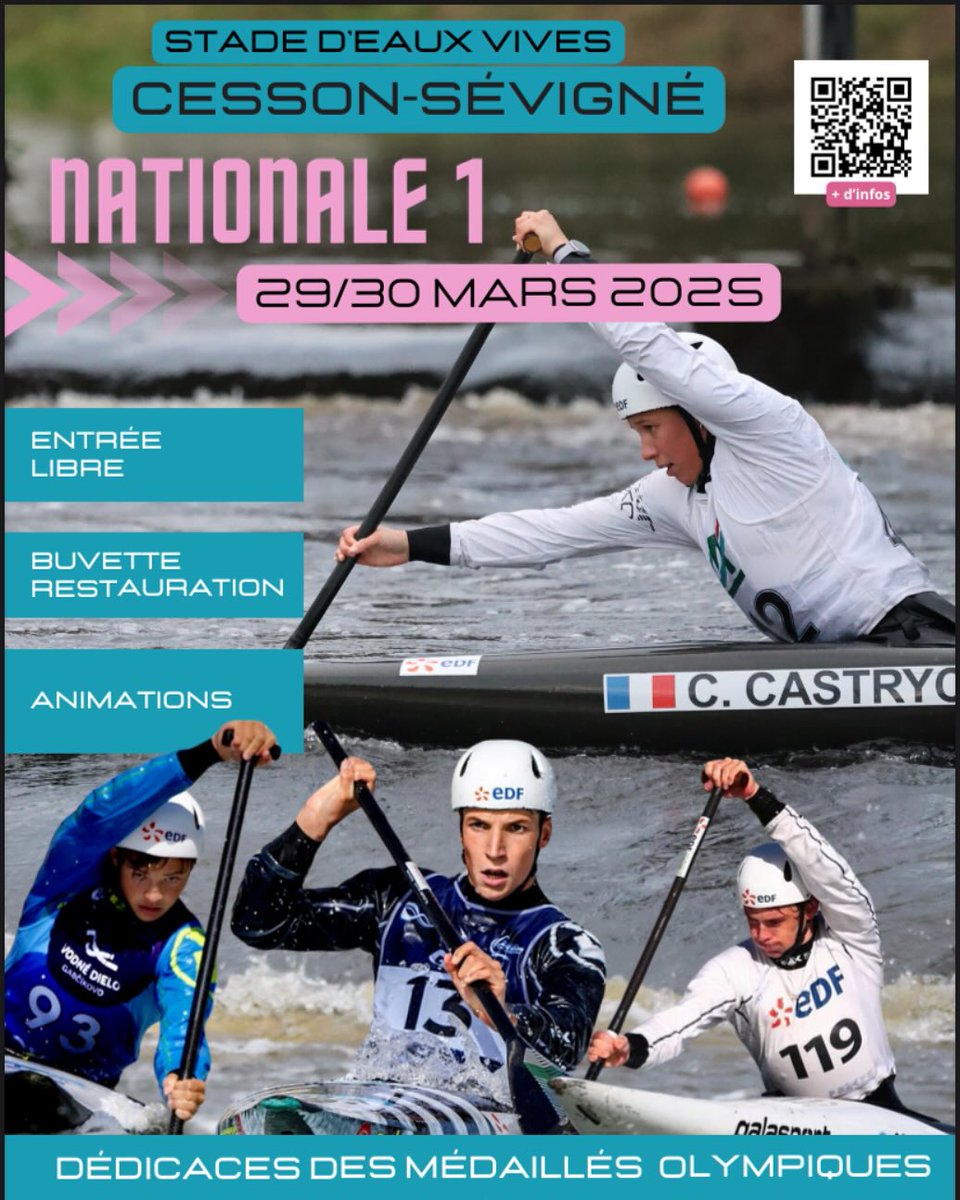🇫🇷 Ce week-end, rencontrez les médaillés olympiques français : Titouan  Castryck, Angèle Hug et Nicolas Gestin au stade d'eaux vives !
+ d'info : asckpv.wordpress.com