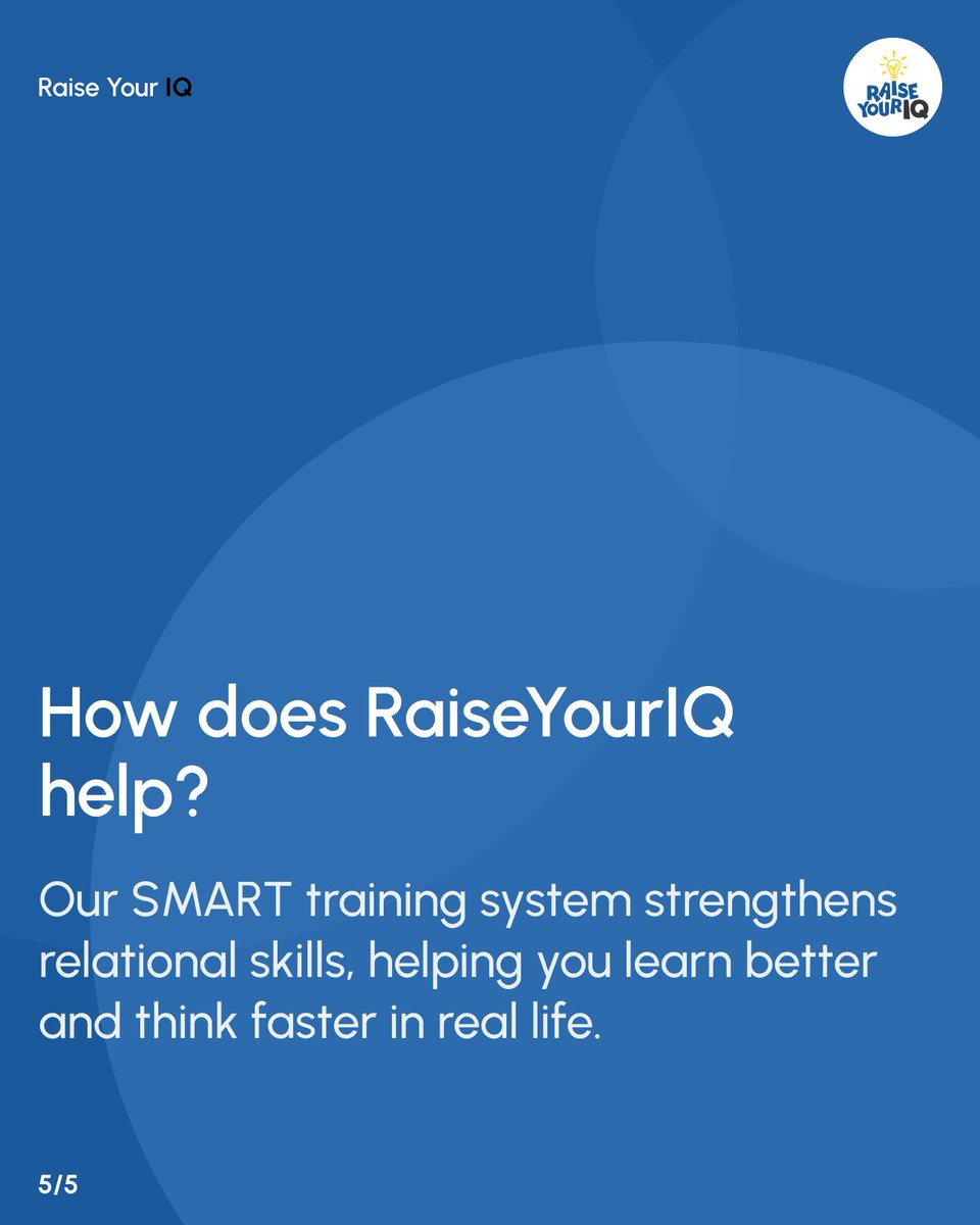 The SMART program is based on strengthening relational skills. Relational skills are the foundation of learning, reasoning, and adapting to new challenges, so basically everything you need to increase the quality of your everyday life. linktr.ee/raiseyouriq