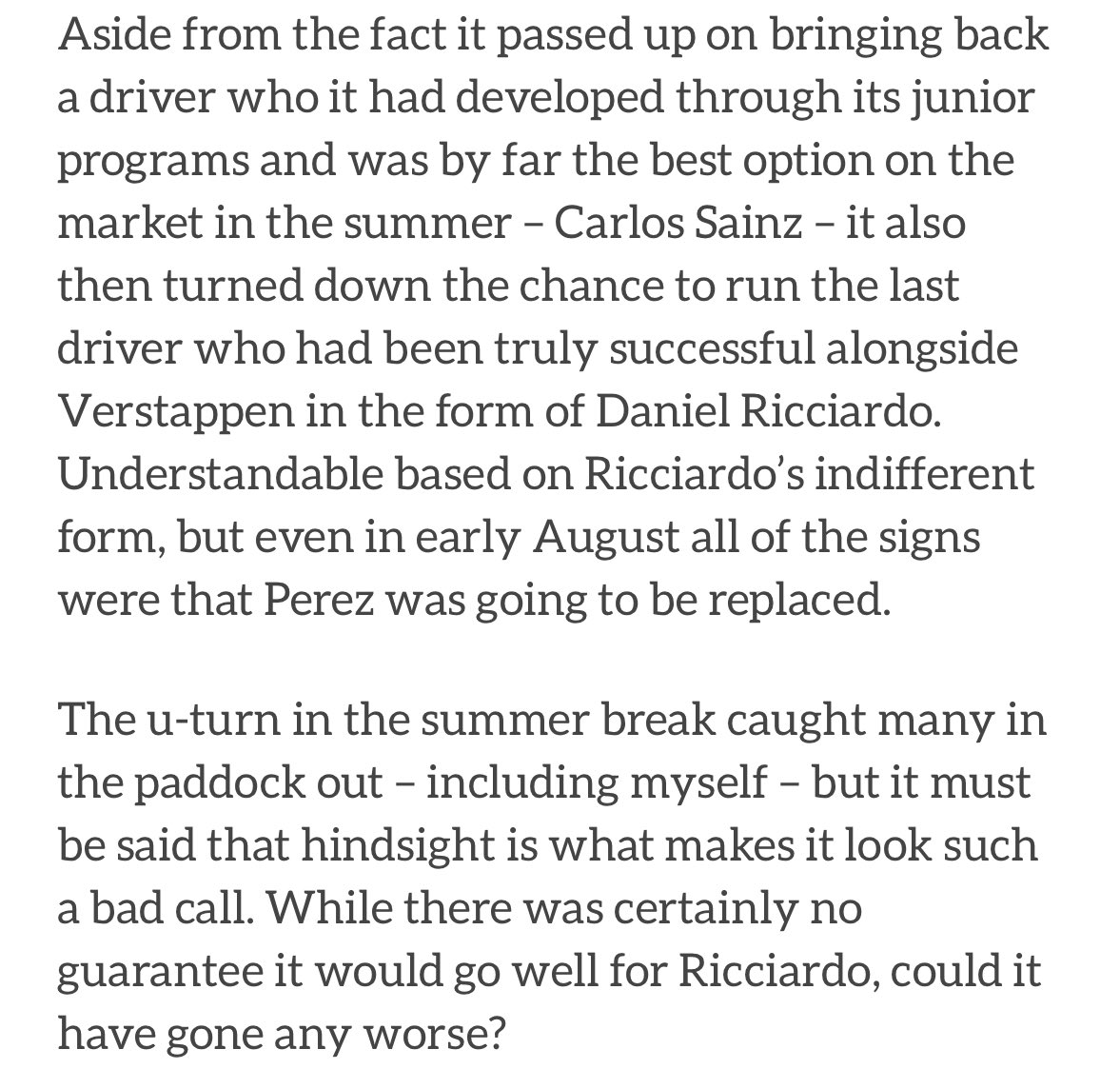 rizciardo's tweet image. but sure we were delusional