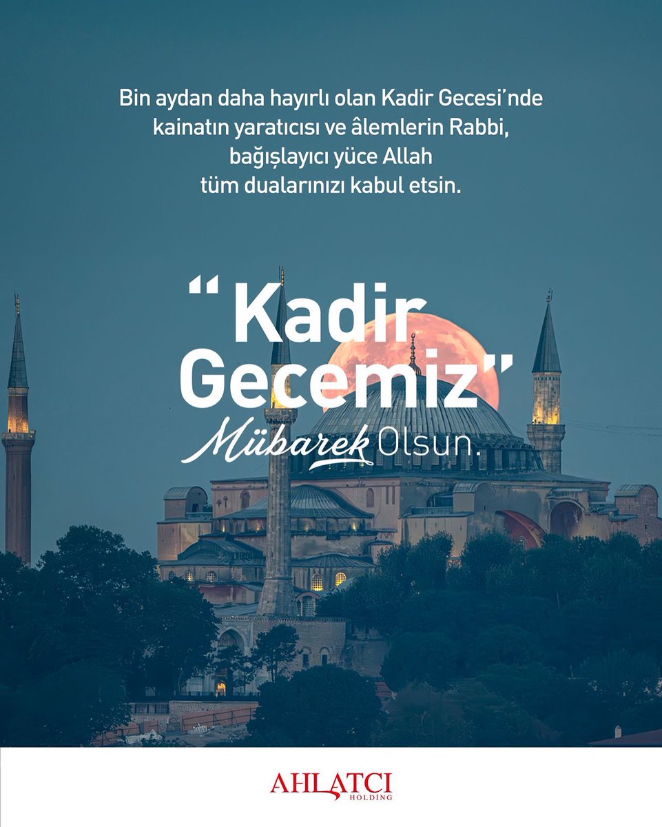 Bin aydan daha hayırlı olan Kadir Gecemiz mübarek olsun.