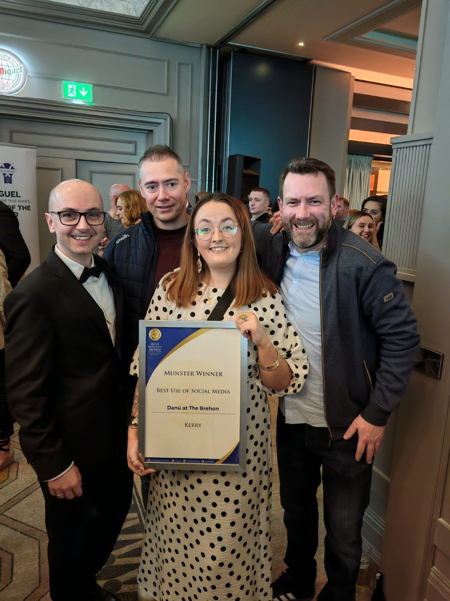 Chad Byrne (@chadpbyrne) on Twitter photo Ahh sure didn't she only go and do it!when crazy ideas mixed with sleeves up, hard work and grit,and a dollop of just go with the flow couldn't be happier for you Rebecca, very proud team here <a href="/TheBrehon/">The Brehon Hotel & Spa Killarney</a>, sure the finals in Dublin is calling now!
<a href="/RAI_ie/">Restaurants Association of Ireland</a> a great night had Ahh sure didn't she only go and do it!when crazy ideas mixed with sleeves up, hard work and grit,and a dollop of just go with the flow couldn't be happier for you Rebecca, very proud team here <a href="/TheBrehon/">The Brehon Hotel & Spa Killarney</a>, sure the finals in Dublin is calling now!
<a href="/RAI_ie/">Restaurants Association of Ireland</a> a great night had