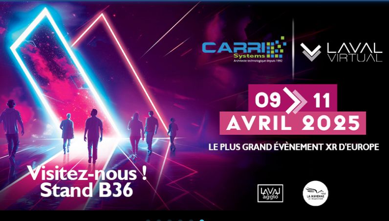 🚀 Découvrez notre expertise en design &amp; R&amp;D avec des solutions innovantes. Matériel sur mesure, stations ultra-performantes : repoussons ensemble les limites de la tech !

📍 RDV sur notre stand B36 à Laval, du 9 au 11 avril 2025. #AR #VR #LavalVirtual

bit.ly/CARRILV2025