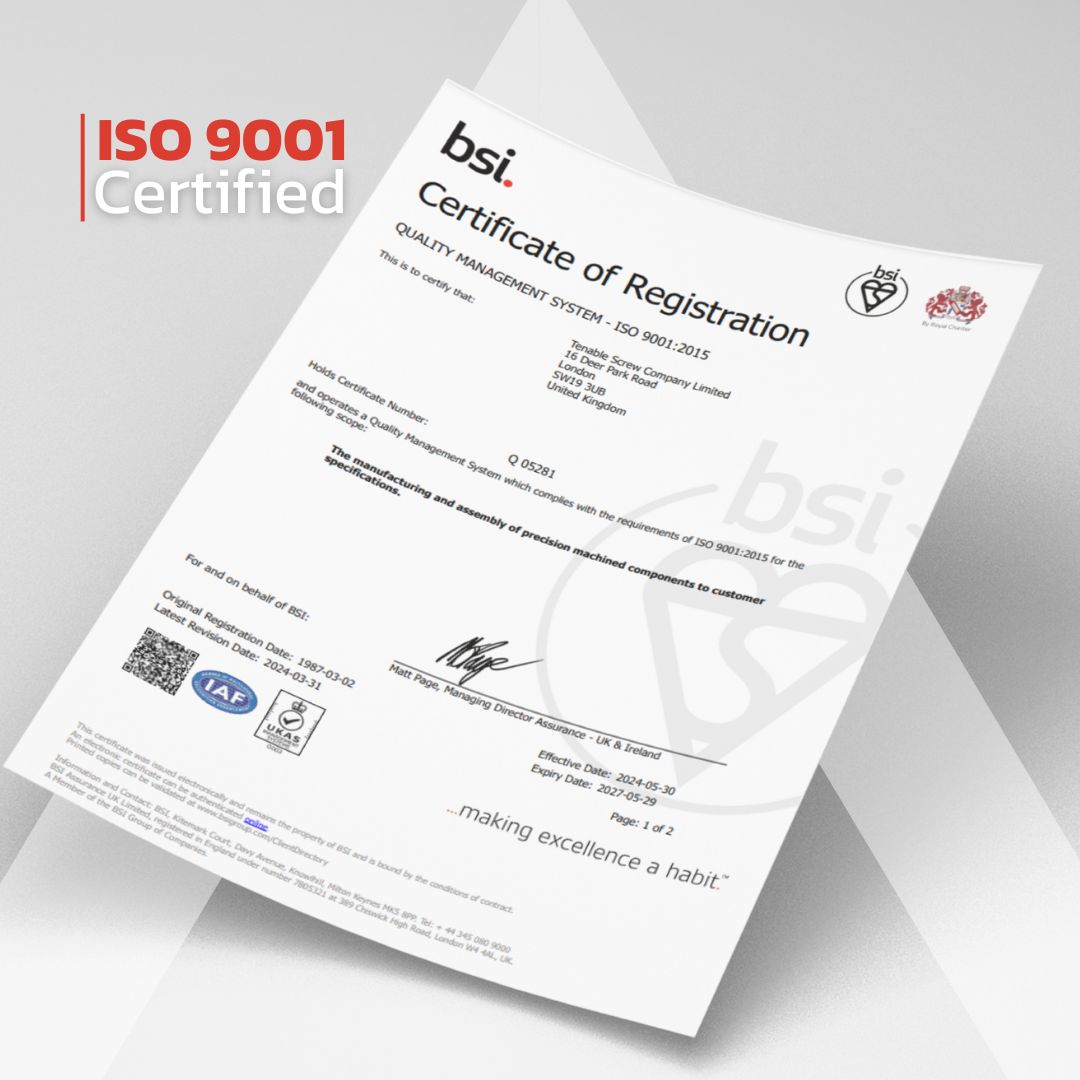 Tenable_Screw's tweet image. Consistent quality is key in precision #turned components &amp;amp; our ISO 9001 certification does just that.

With a rigorous QMS in place, we ensure consistency from start to finish, including full traceability from raw materials to finished parts.

🌐 bit.ly/48hmu7x #BTMAUK