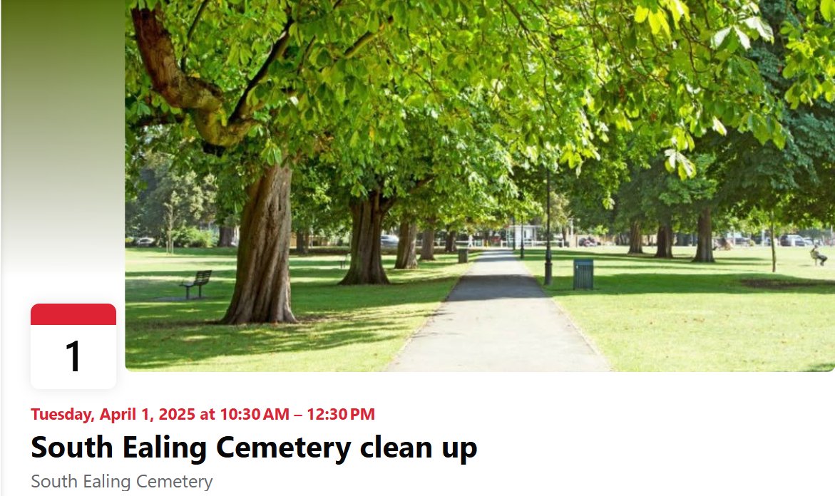 <a href="/SouthEalingRoad/">South Ealing Road</a> <a href="/GunnParkNebrs/">Gunnersbury Park</a> <a href="/New2Northfields/">Northfields 💥Pop💥</a> <a href="/EalingHour/">Ealing Hour</a> - organised by <a href="/EalingParks/">Ealing Parks Foundation</a>