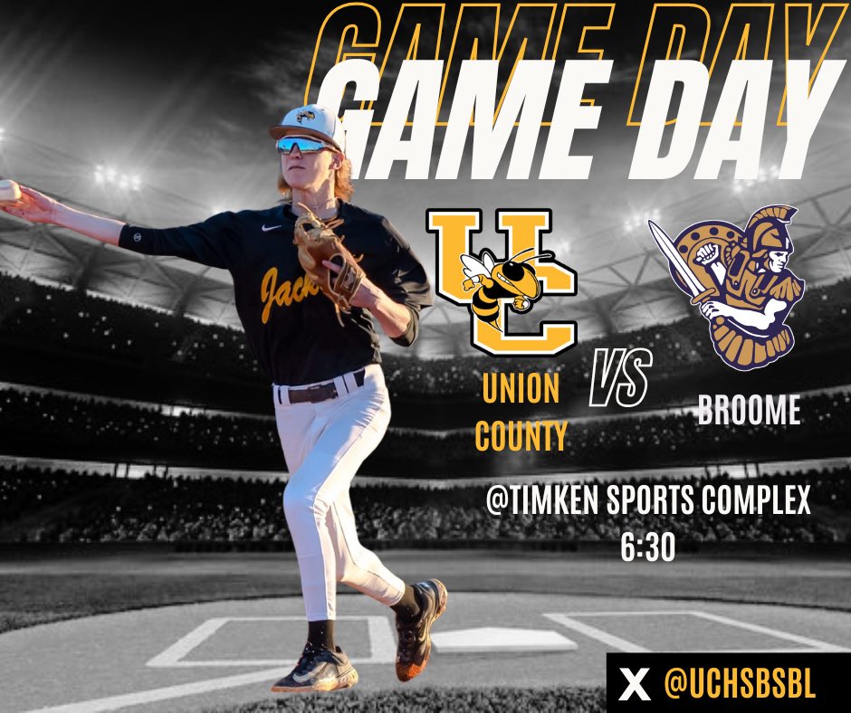 Union County Baseball (@uchsbsbl) on Twitter photo IT’S GAME DAY!!!! The Jackets take on <a href="/broomebaseball/">Broome Baseball</a> at Home tonight in game 2 of the 3 game series. First pitch is at 6:30! Come out and support, it’s going to be a great day for baseball! 🐝⚾️ IT’S GAME DAY!!!! The Jackets take on <a href="/broomebaseball/">Broome Baseball</a> at Home tonight in game 2 of the 3 game series. First pitch is at 6:30! Come out and support, it’s going to be a great day for baseball! 🐝⚾️