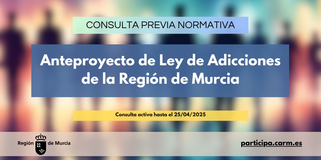 Nueva consulta previa normativa en participa.carm.es | Enlace: consultas.carm.es/index.php/2502………… |   #participaciónciudadana