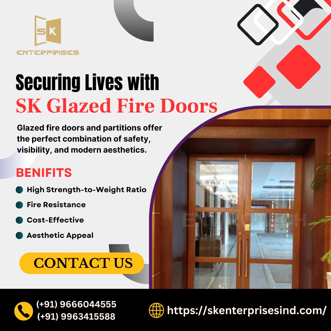 SkEnterpri19551's tweet photo. 🔥 Enhance safety & style with SK Glazed Fire Doors!
✅ Fire-resistant & durable
✅ Aesthetic & modern design
✅ Cost-effective & high strength
🌐 https://t.co/FkgkT1OOBG
#FireSafety #GlazedFireDoors #SafetyFirst #SecureLives #FireProtection #BuildingSecurity #ModernInteriors https://t.co/JCmQyOJzKe