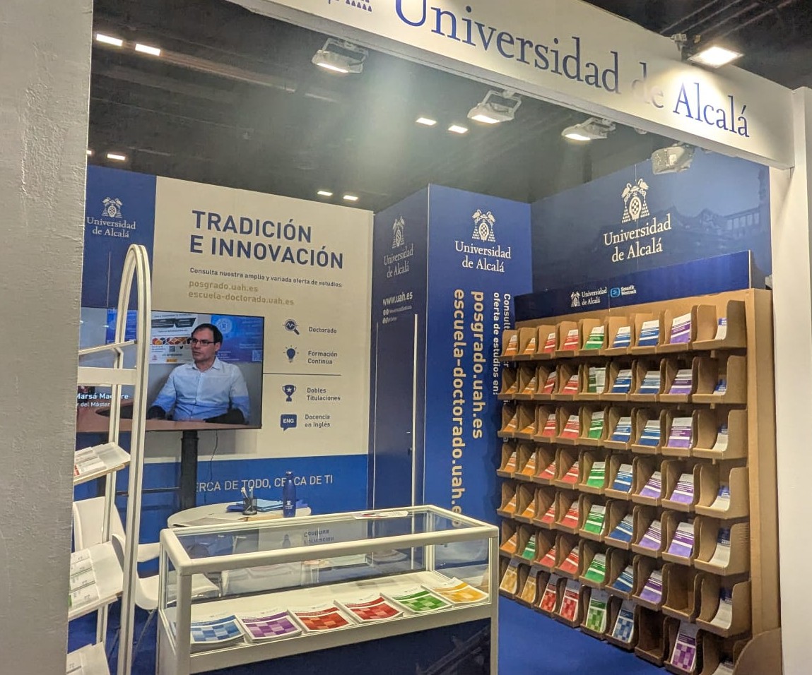 Acércate al stand de la <a href="/UAHes/">Universidad Alcalá</a> en el Salón Internacional de Postgrado y Formación Continua de <a href="/IFEMA/">IFEMA MADRID</a>. Puedes llevarte información de nuestro Máster Universitario en Ciberseguridad en la <a href="/eps_uah/">EPS UAH</a>. ¡Os esperamos!