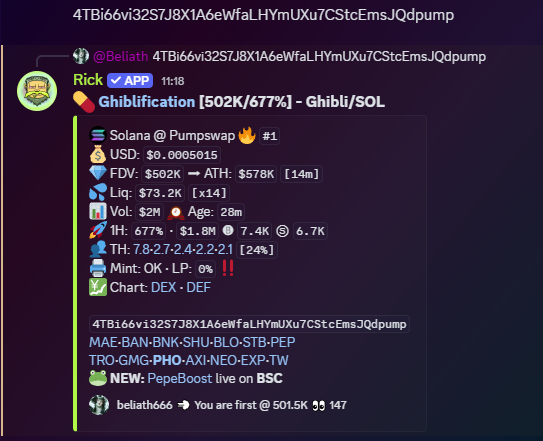 A coin about $ghibli is new to me, but whales are coming in 👀

4TBi66vi32S7J8X1A6eWfaLHYmUXu7CStcEmsJQdpump