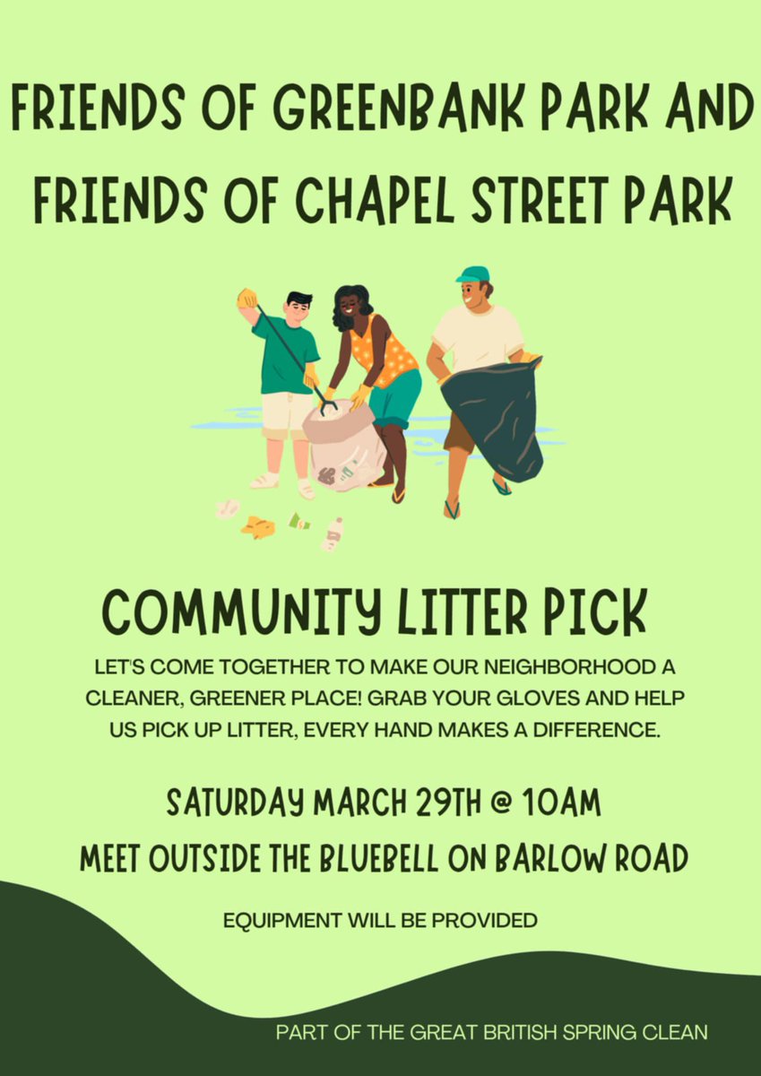 Community Litter Pick
29 March 10.00