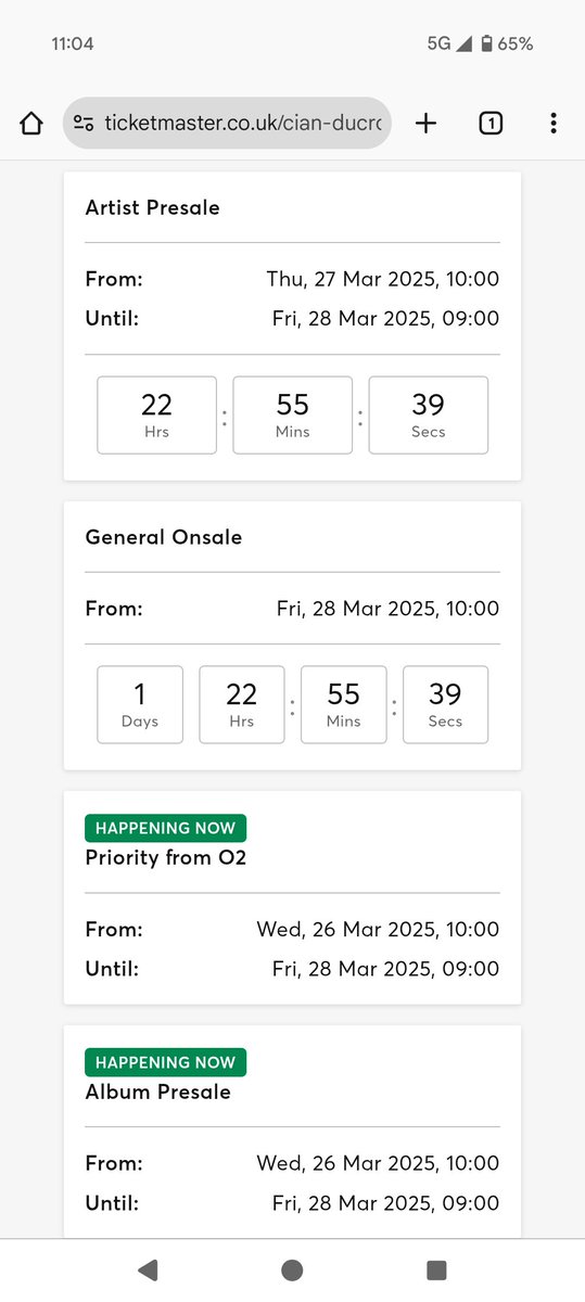 MrJackkb's tweet photo. @TicketmasterCS how do I get onto the priority for Cian? I have gone through the priority app, but keeps doing this https://t.co/a0w87h0WdF