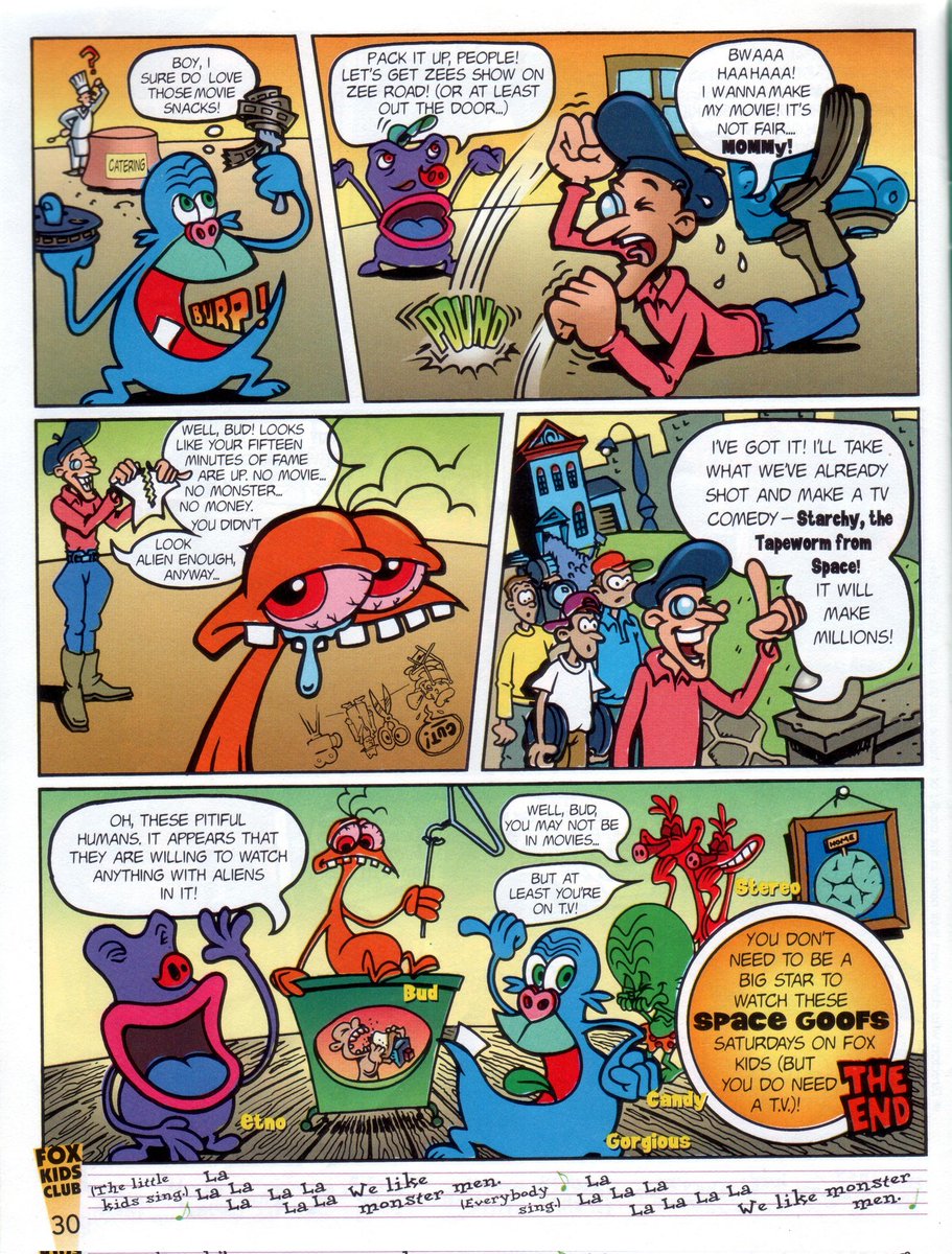 A Star is Bud, Space Goofs exclusive comic for Totally Fox Kids magazine (Autumn 1997)

❌ (Maria)
