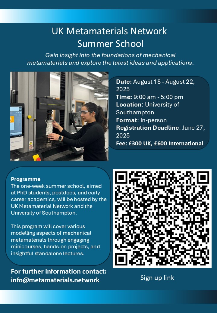 MetamaterialsUK's tweet image. We&apos;ve got a wide array of upcoming events! Check them out and sign up!👇