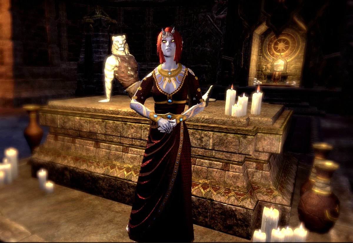 SheHarps's tweet photo. Her face looks so startled. 😂 "Isobel! Is.. that corpse.. ma-ma-moving?!" #ESO #ZerithVar https://t.co/6Rmyd1w5QQ