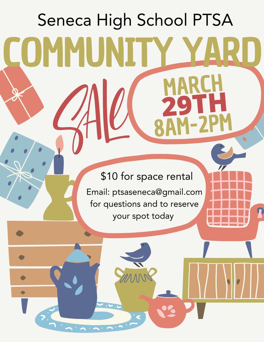 Join us! It not too late to purchase a table to sell your goods