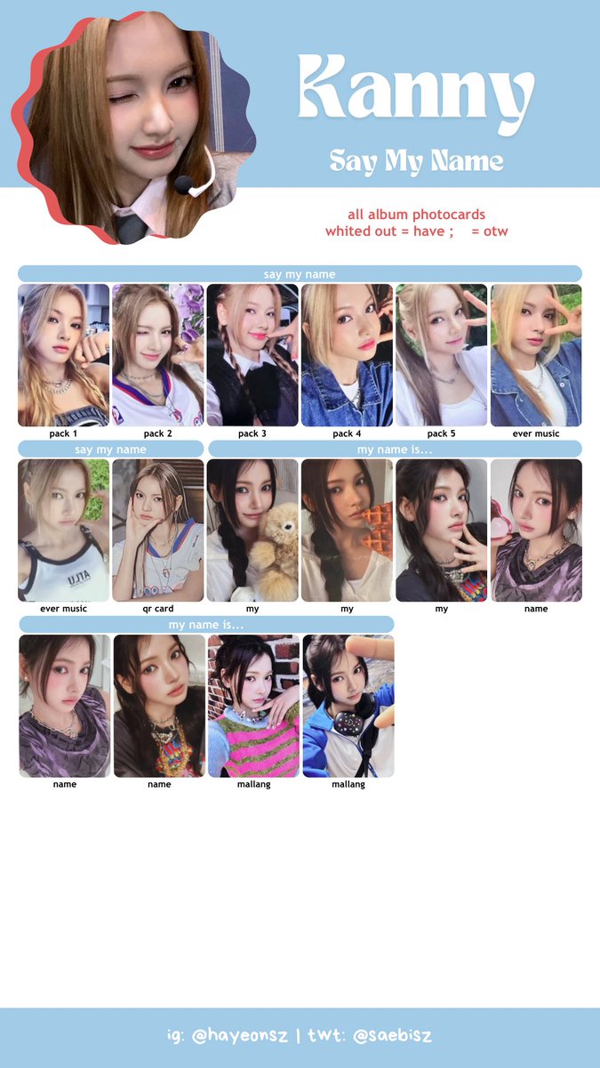 say my name 세이마이네임 smn saymyname photocard 포토카드 template