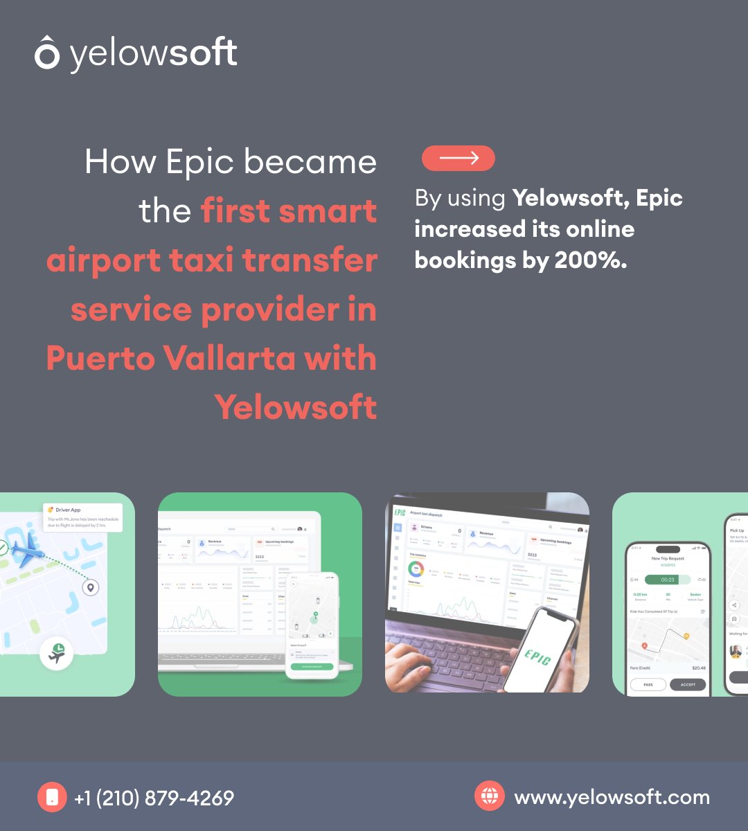yelowsoft's tweet image. See how Epic (an airport taxi transfer service provider) increased its online bookings by 200% with Yelowsoft.

Learn how: yelowsoft.com/case-studies/e…

#TaxiDispatch #DispatchSoftware