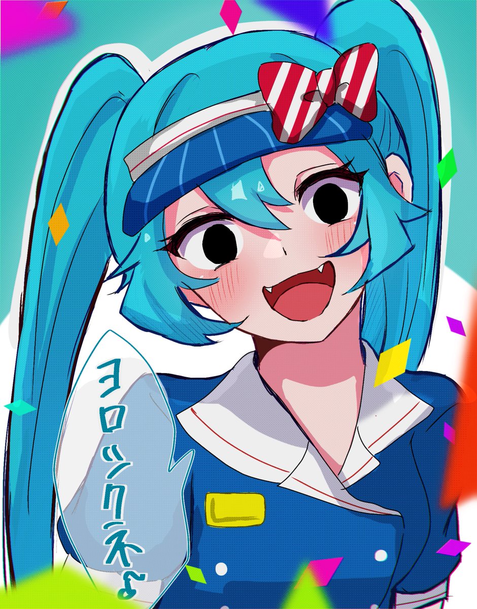 メズマライザー #初音ミク 久しぶりにミクちゃん描きました！