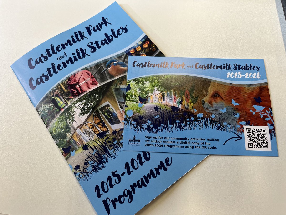 The Castlemilk Park and Castlemilk Stables 2025-26 programmes have arrived 😃 

You can find a digital version of the programme here:
cassiltoun.org.uk/data/castlemil…