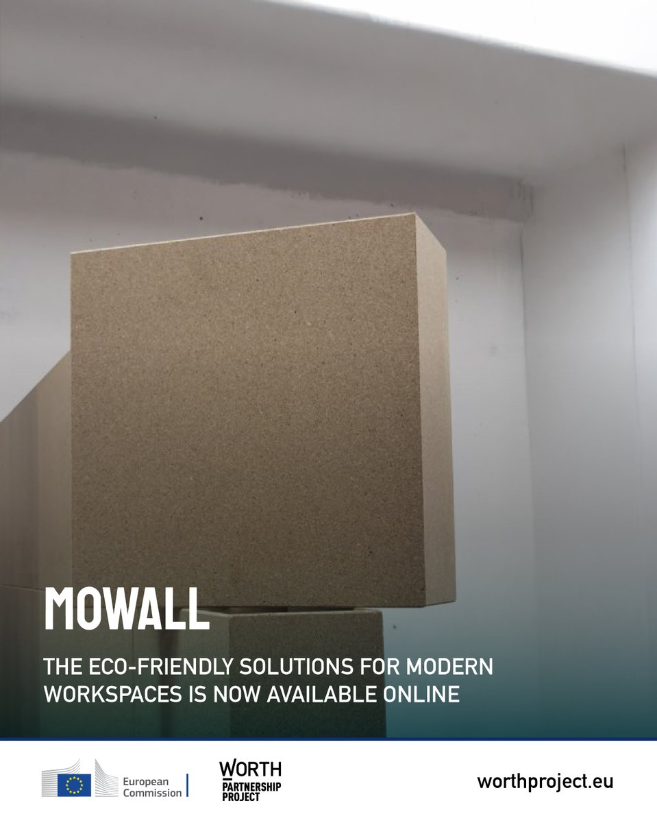 MOWALL is now available online!
This #WORTH-supported project is revolutionizing modular spaces with 98% recycled materials and smart, sustainable design. Perfect for offices, stores, fairs &amp; more!
Check it out: t.ly/eabU6